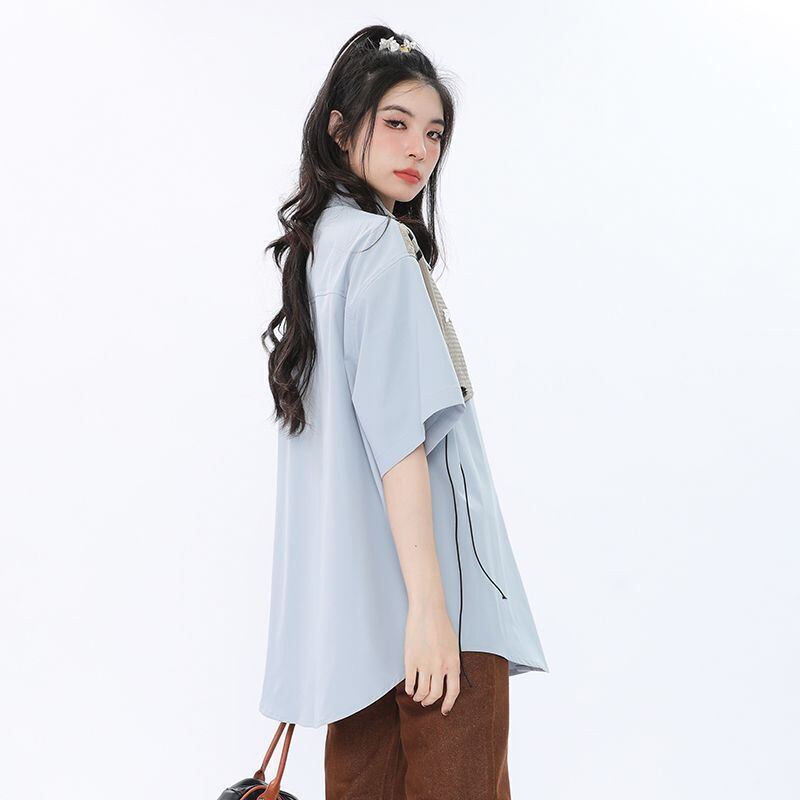 期間限定 ファッション 個性派 レイヤード風 切り替え プリント全3色 男女兼用 半袖Tシャツ<S-9044>