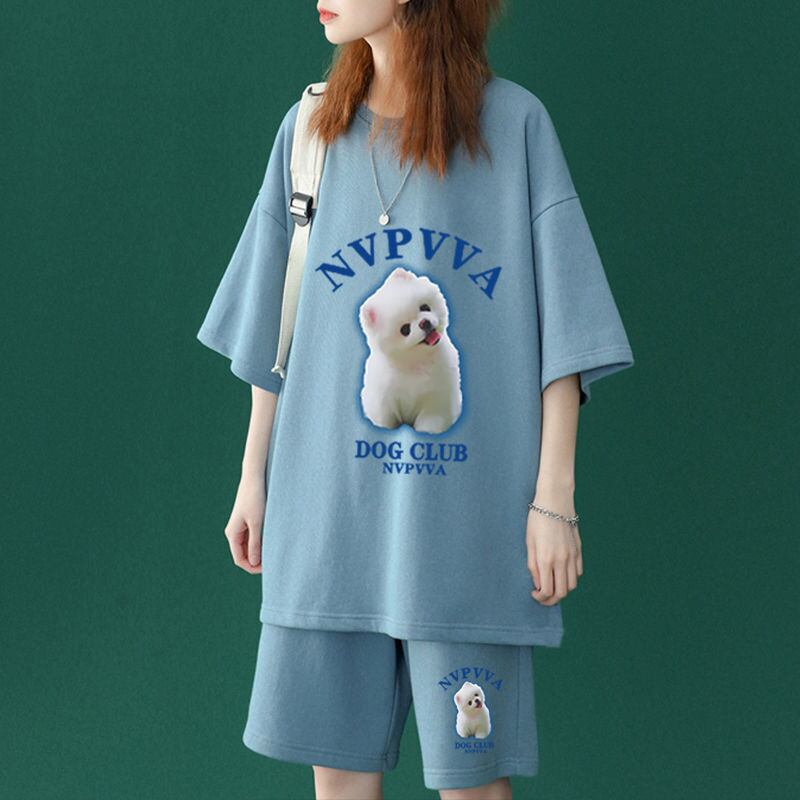 【半額セール】早い者勝ち  半袖Ｔシャツⅹパンツセット全4色 男女兼用<S-6556>