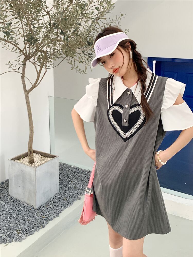 話題沸騰中 知的 美人度アップ ファッション 切り替え ワンピース＜S-8890＞