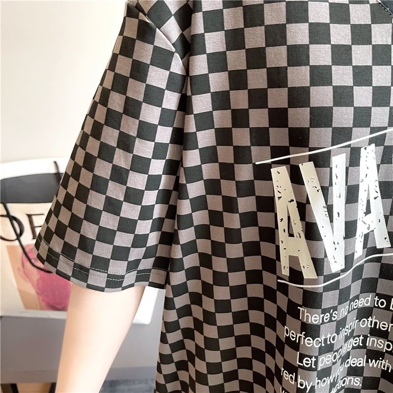 ゆったり感アップ 切り替え オシャレ度満点 プリント Tシャツ カットソー＜S-3387＞