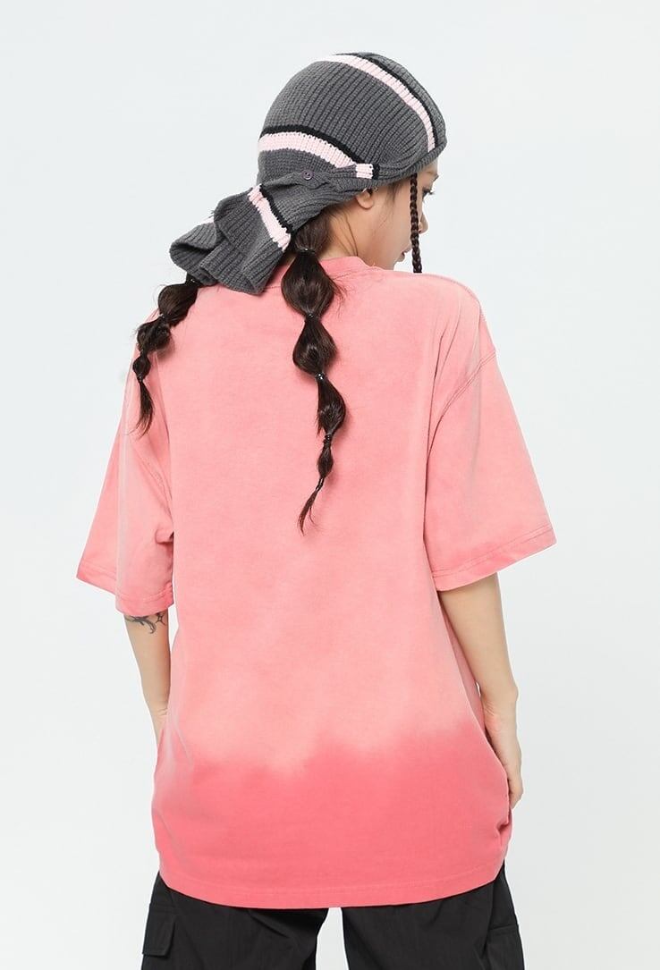 見逃し厳禁 ファッション ストリート系 ヴィンテージ加工 アルファベット プリントTシャツ ＜S-2921＞