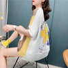 スタイリッシュ 切り替え 一目惚れ プリント Tシャツ カットソー＜S-3628＞