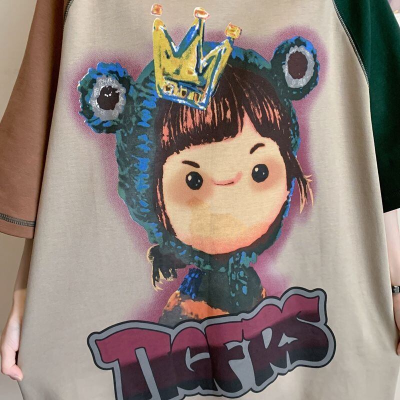 話題沸騰中 ビッグロゴ お勧めカラーマッチング ゆったり 半袖Tシャツ＜S-8350＞