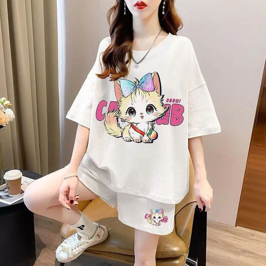 絶対欲しい カジュアル 夏に嬉しい機能付き 半袖Ｔシャツⅹパンツセット全4色<S-11268>