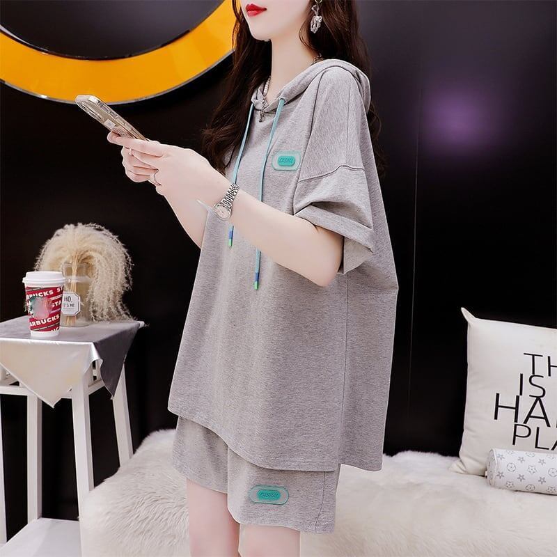オシャレ度満点 Tシャツ＋ショートパンツ ゆったり感アップ セットアップ＜S-3466＞