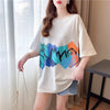 個性的なデザイン ラウンドネック 一目惚れ プリント Tシャツ カットソー＜S-3009＞