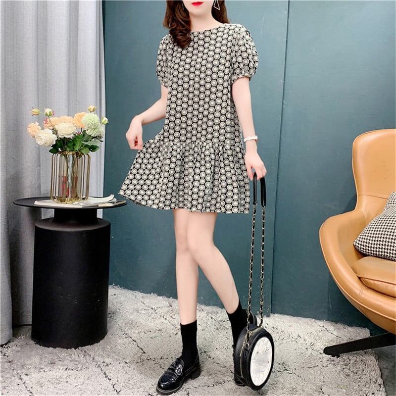 ゆったり感アップ プリント オシャレ度満点 ワンピース＜S-3116＞