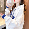 好感度満載 プリント 美感いっぱい スウェット パーカー＜S-3640＞