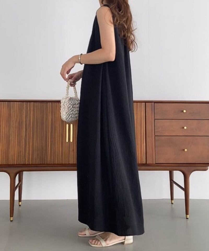 大活躍 エレガント 定番シンプル ノースリーブ ワンピース<S-8466>