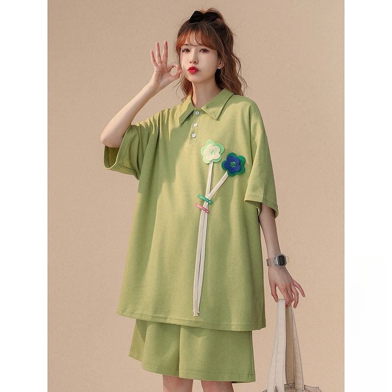 期間限定 ゆったり感アップ ファッション Tシャツ＋ショートパンツ セットアップ＜S-8679＞