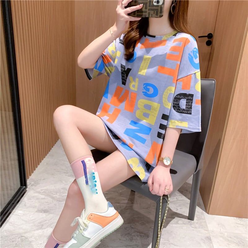 カジュアル 3色選択可 好感度満載 プリント Tシャツ カットソー＜S-3323＞