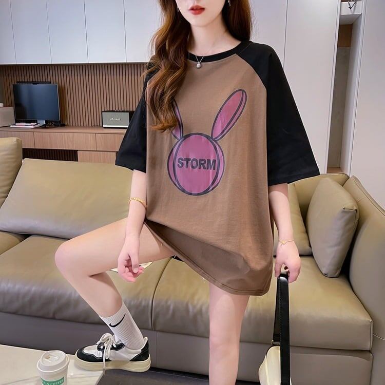 好感度UP ラグランTシャツ カラーマッチング 三色 プリント半袖 ＜S-3014＞