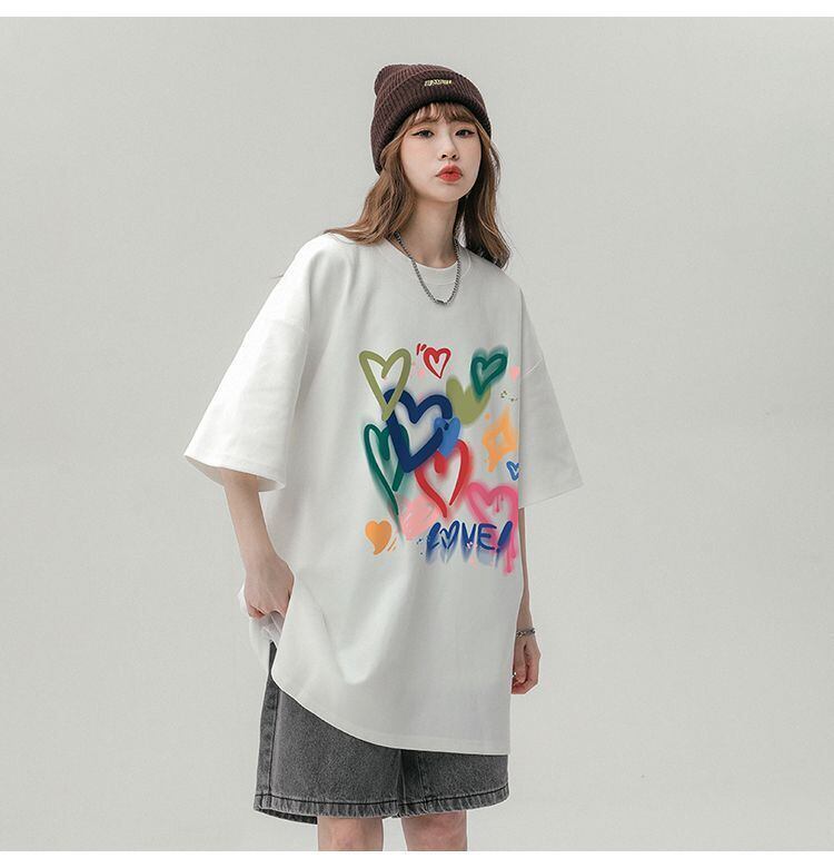 売り切れ必至 プリント ファッション 4色選択 半袖Tシャツ＜S-8594＞