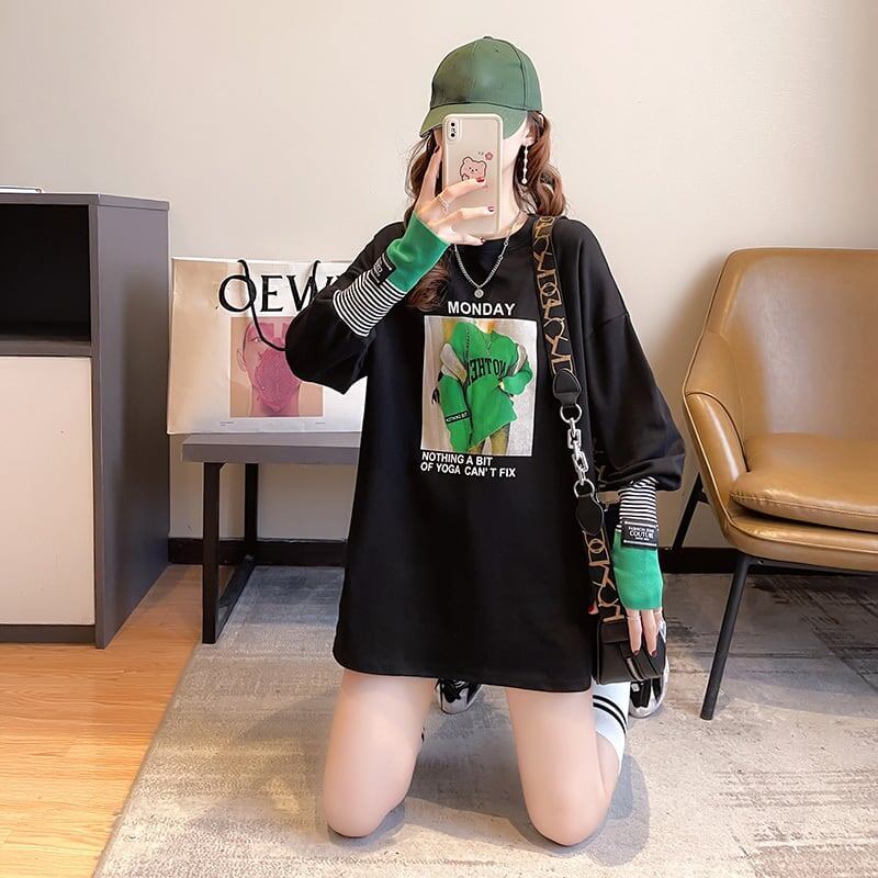 女性力を高める ラウンドネック 着心地抜群 プリント Tシャツ カットソー＜S-2865＞