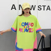 個性的なデザイン アバンギャルド 好感度満載 プリント 半袖Tシャツ カットソー＜S-8237＞
