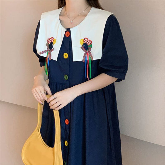 大活躍 大人可愛い 超人気 シンプル チェック柄 フロック<S-11286>