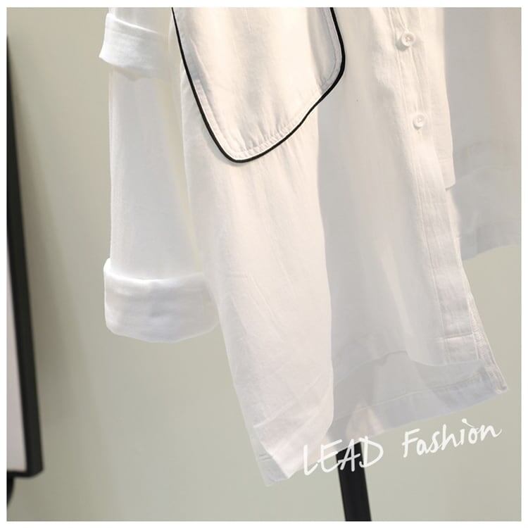 着回し力抜群 シンプル ファッション ブラウス<S-6393>