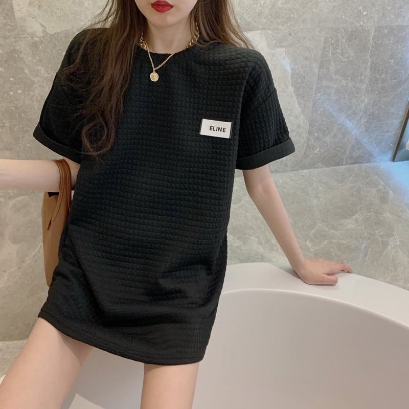 スタイリッシュ ラウンドネック 一目惚れ Tシャツ カットソー＜S-2982＞