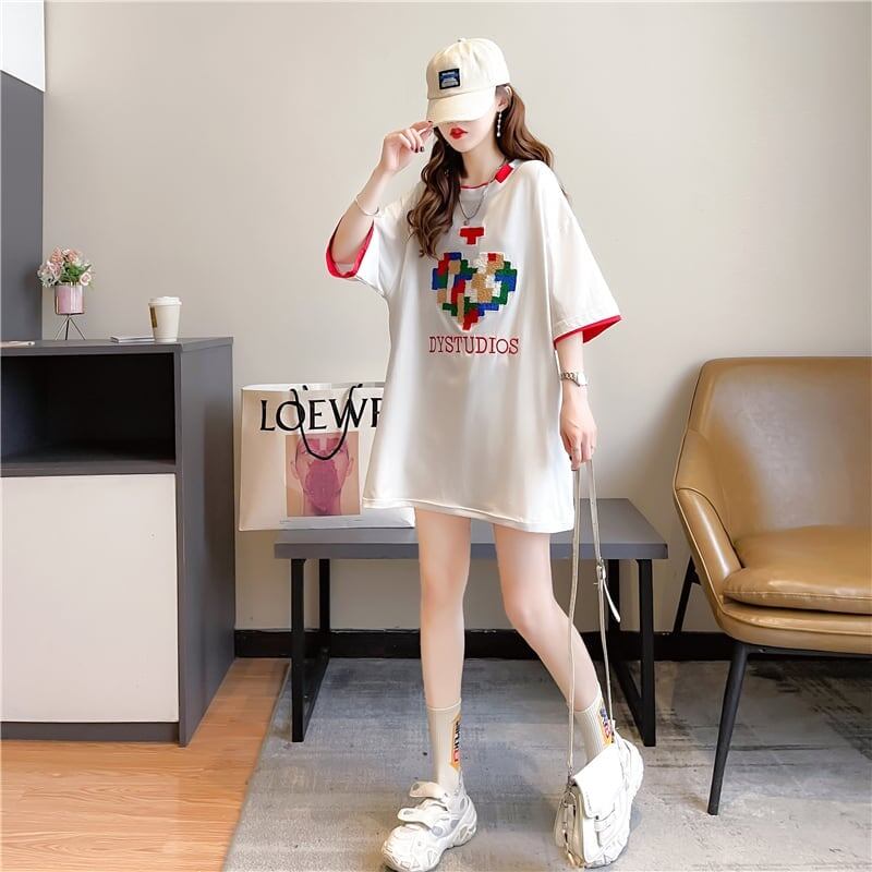 とてもデザイン性の高いモザイクエレメント半袖Tシャツ<S-2986>