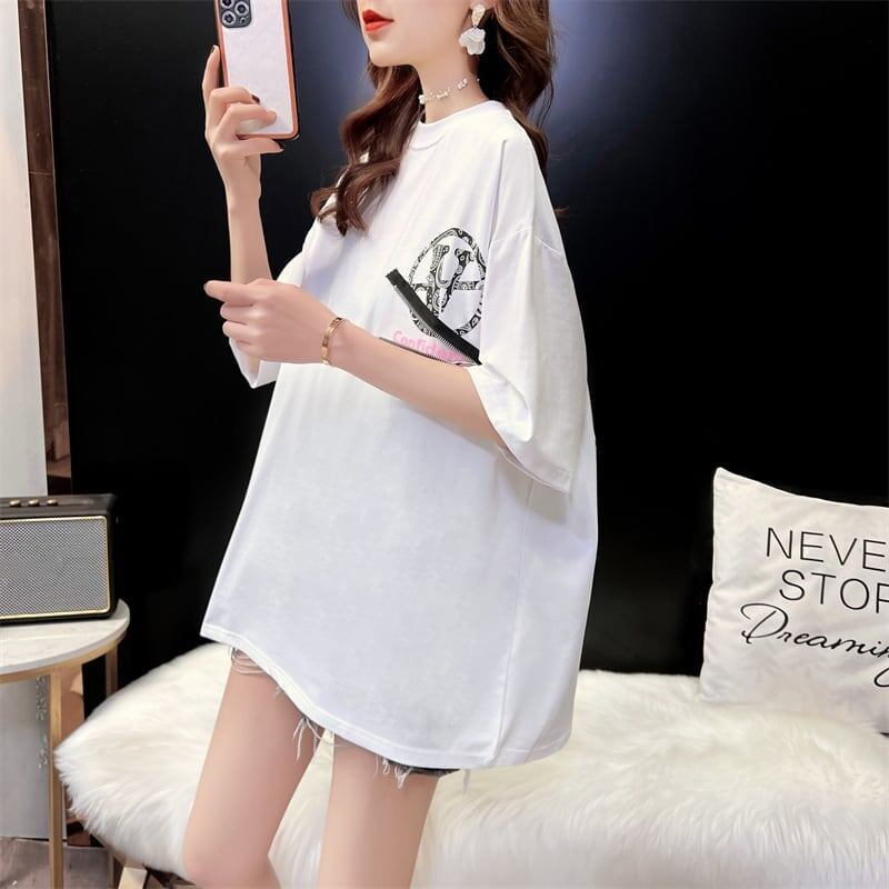 デザイン感 3色選択可 合わせやすい Tシャツ カットソー＜S-3055＞