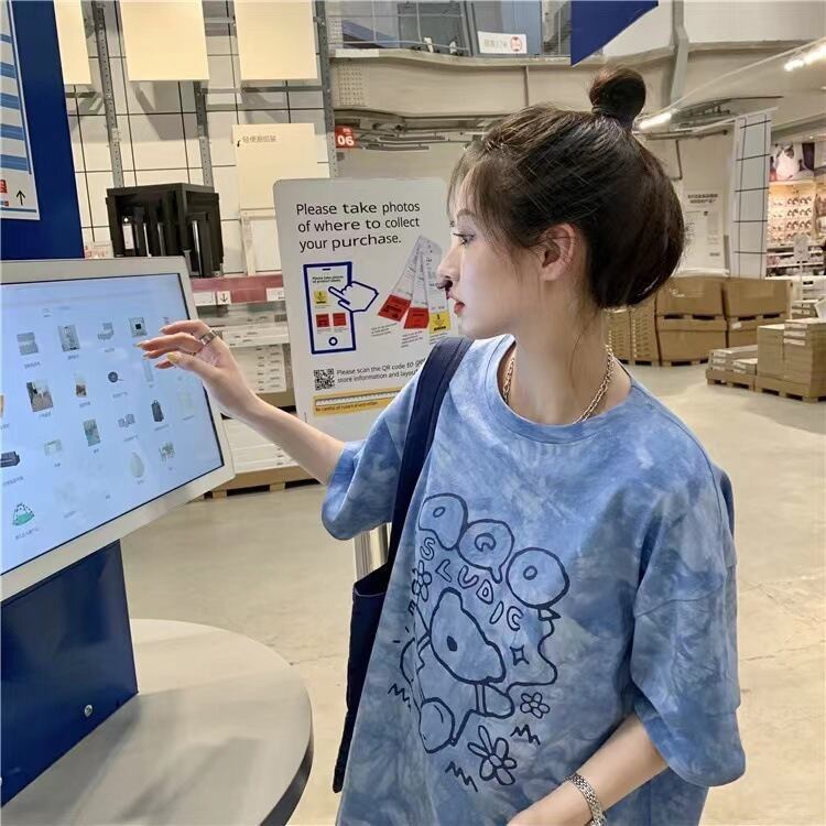 期間限定 個性派 超人気 絞り染め ゆったり 3種選択可 半袖 Tシャツ＜S-8773＞