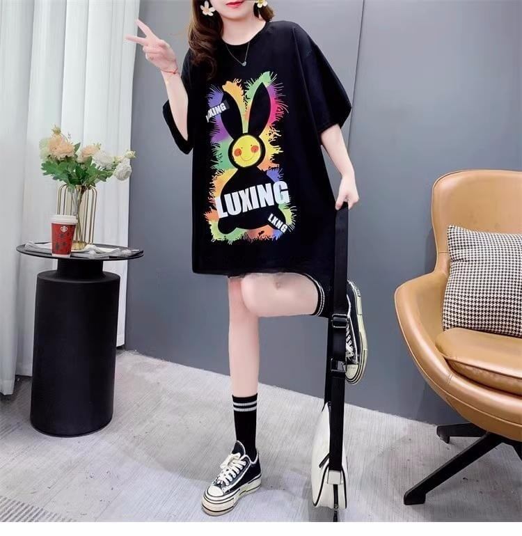 おすすめ新作 プリントTシャツ ロング オーバーサイズ＜S-2828＞