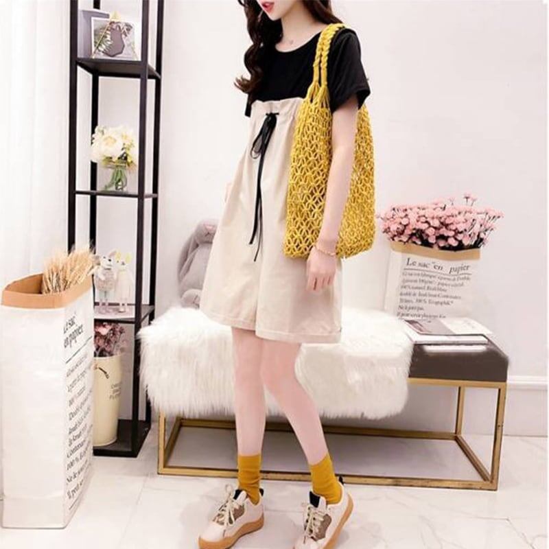 ファッション Tシャツ＋サロペット 美人度アップ セットアップ＜S-3206＞