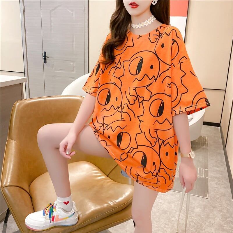 カジュアル 切り替え ファッション プリント Tシャツ カットソー＜S-3484＞
