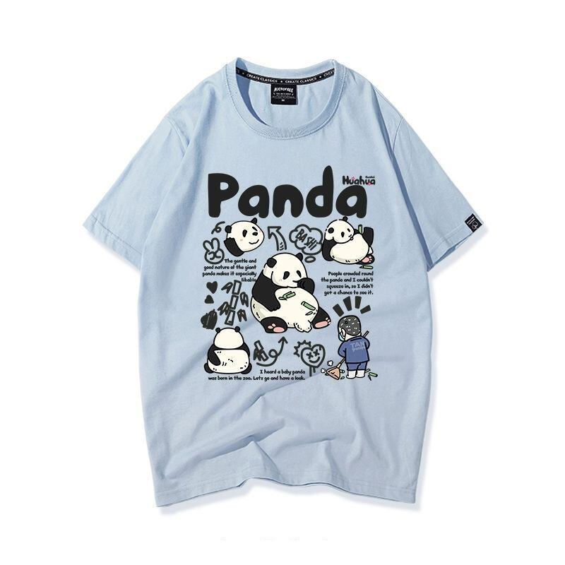 売り切れ必至 カジュアル ファッション感満々 アバンギャルド プリント カップル 全7色 半袖 Tシャツ <S-9320>