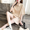 ファッション 切り替え ゆったり感アップ Tシャツ＋ショートパンツ セットアップ＜S-3616＞