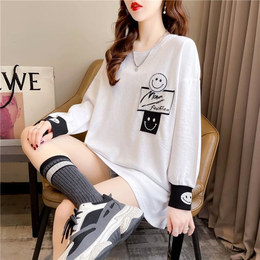 美感いっぱい 切り替え 好感度満載 プリント Tシャツ カットソー＜S-3661＞