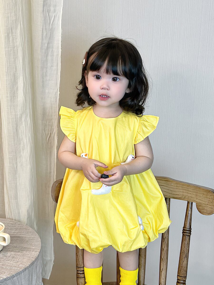 キュート 超人気 大活躍 可愛い シンプル チェック柄 フロック<S-11366>