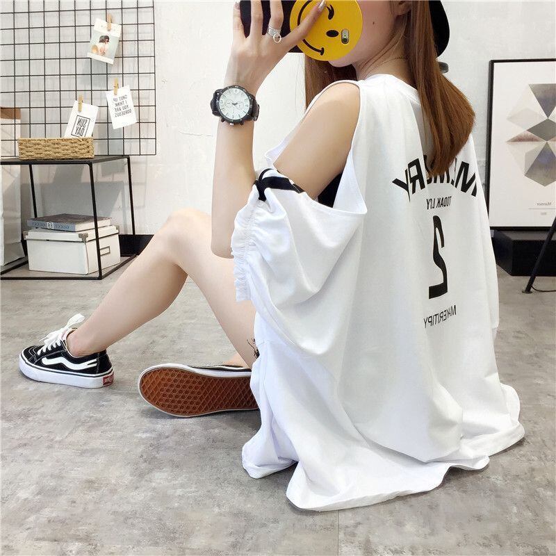 絶対欲しい ゆったり デザイン性抜群 ダブルプリント 2色半袖Tシャツ＜S-9087＞