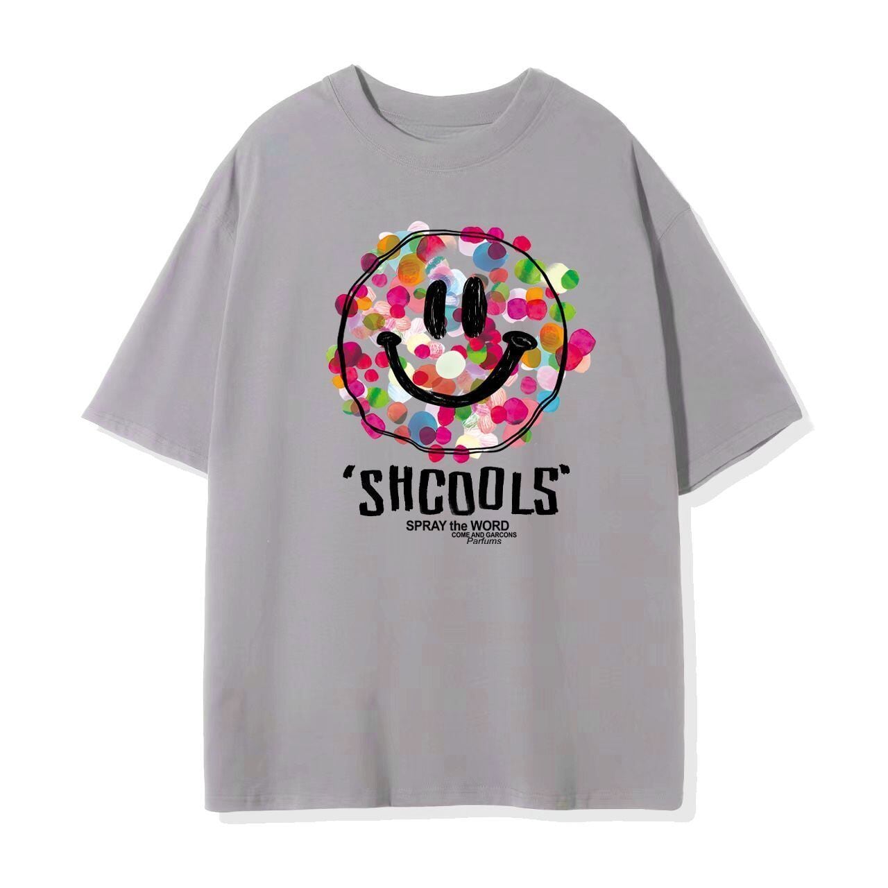 話題沸騰中 スマイリー カジュアル 半袖 Tシャツ <S-8651>
