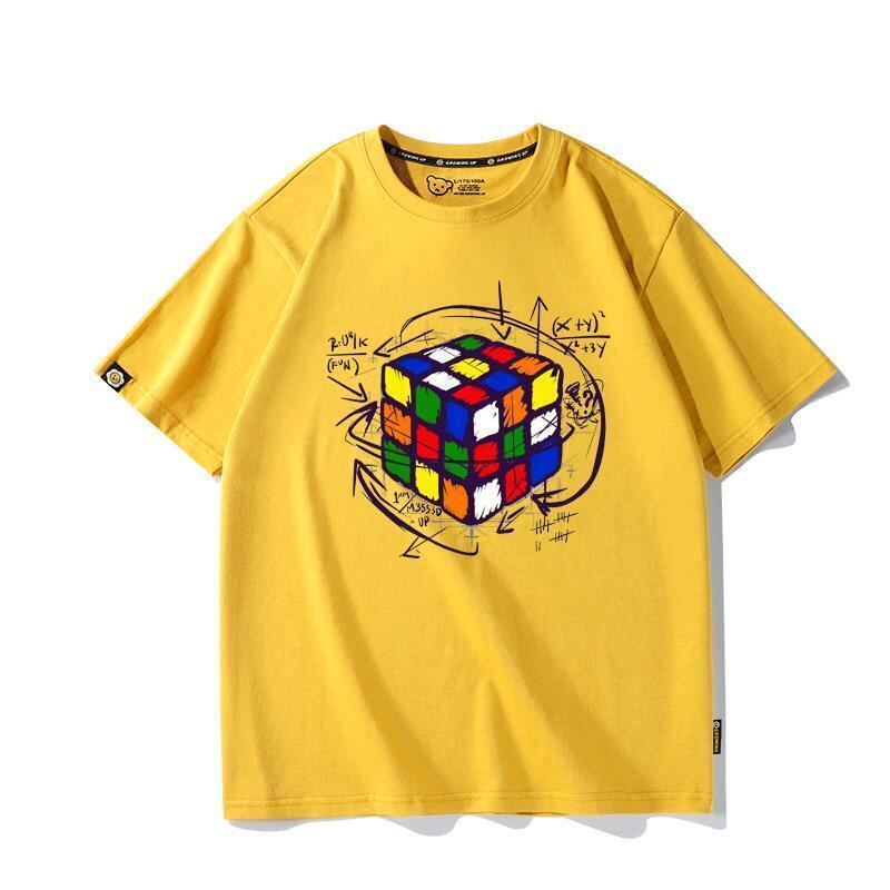 カジュアル プリント アバンギャルド 全7色 半袖 Tシャツ <S-11536>