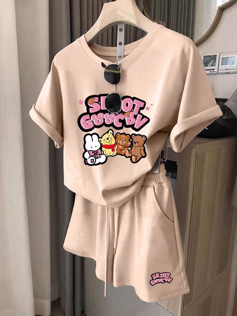 カジュアル 半袖 全４色 Tシャツ ショートパンツ セットアップ ＜S-11598＞