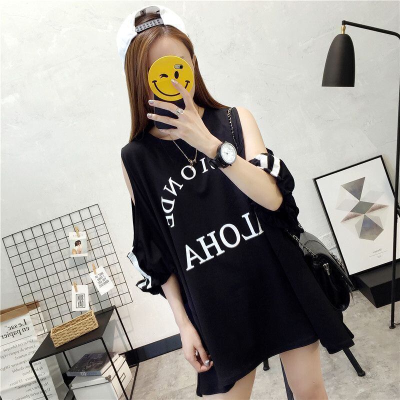 絶対欲しい ゆったり デザイン性抜群 ダブルプリント 2色半袖Tシャツ＜S-9087＞