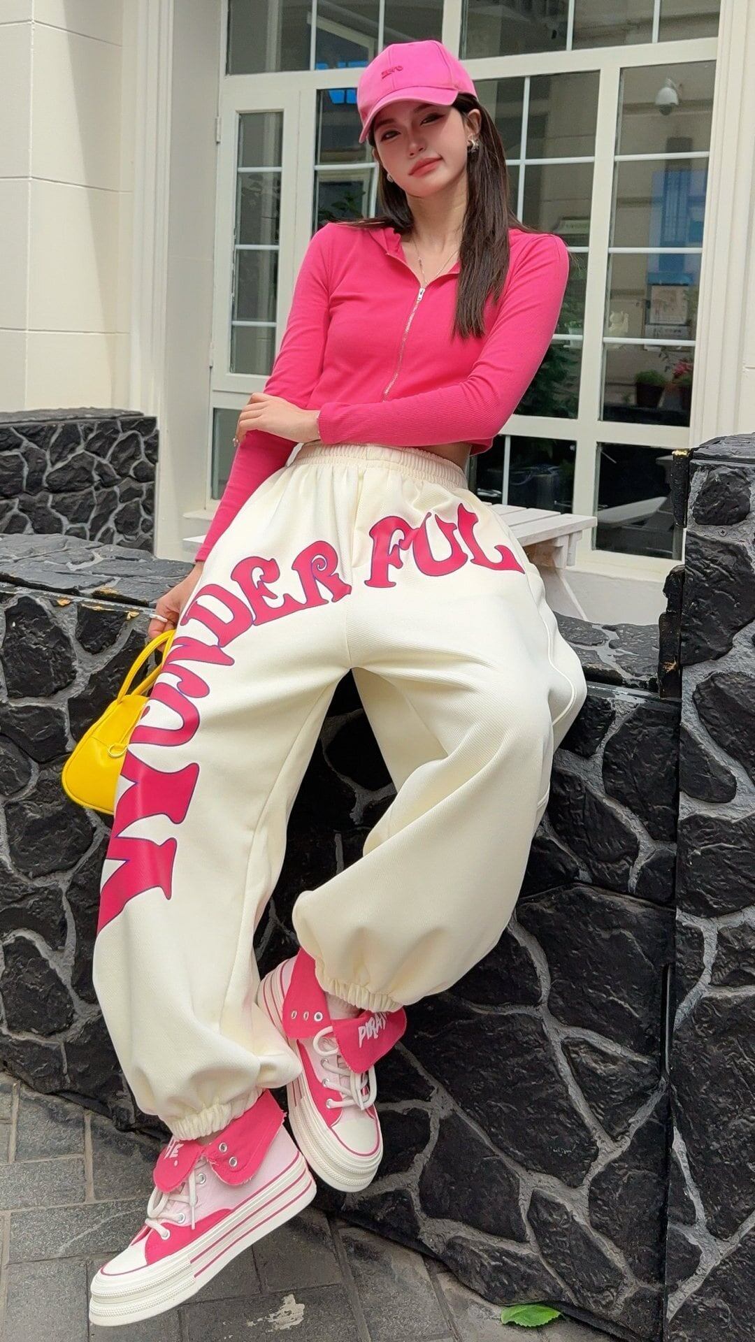 デザイン オシャレ 切り替え 4色 スウェット パンツ <S-12210>