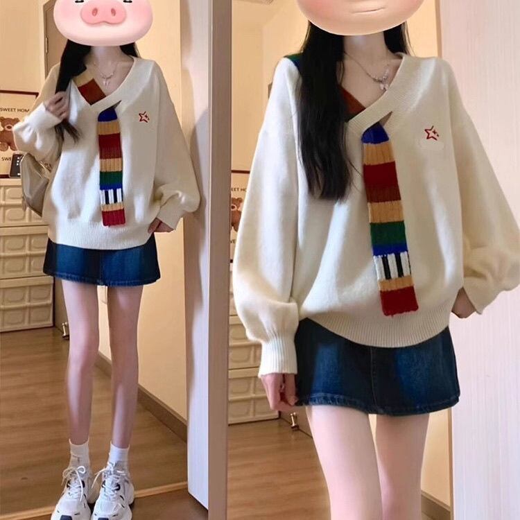 おすすめ スタイルアップ 定番シンプル大人可愛い ニットトップス<S-9573>