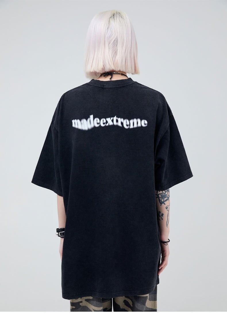 大注目 ファッション ストリート系 ヴィンテージ加工 プリントTシャツ ＜S-2875＞