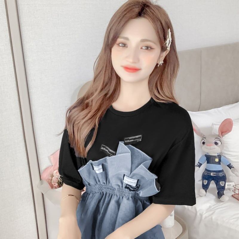 カジュアル 切り替え オシャレ度満点 Tシャツ カットソー＜S-3268＞