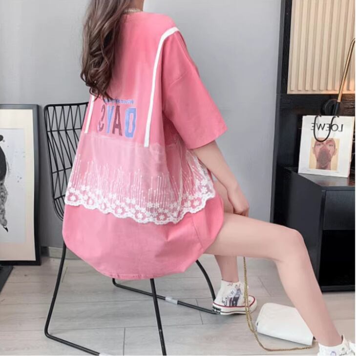 超人気 ゆったり レイヤード風 半袖 Ｔシャツ 全3色<S-8253>
