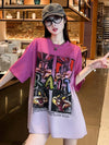 絶対欲しい グラデーション 特別デザイン プリント 半袖 Tシャツ <S-9053>