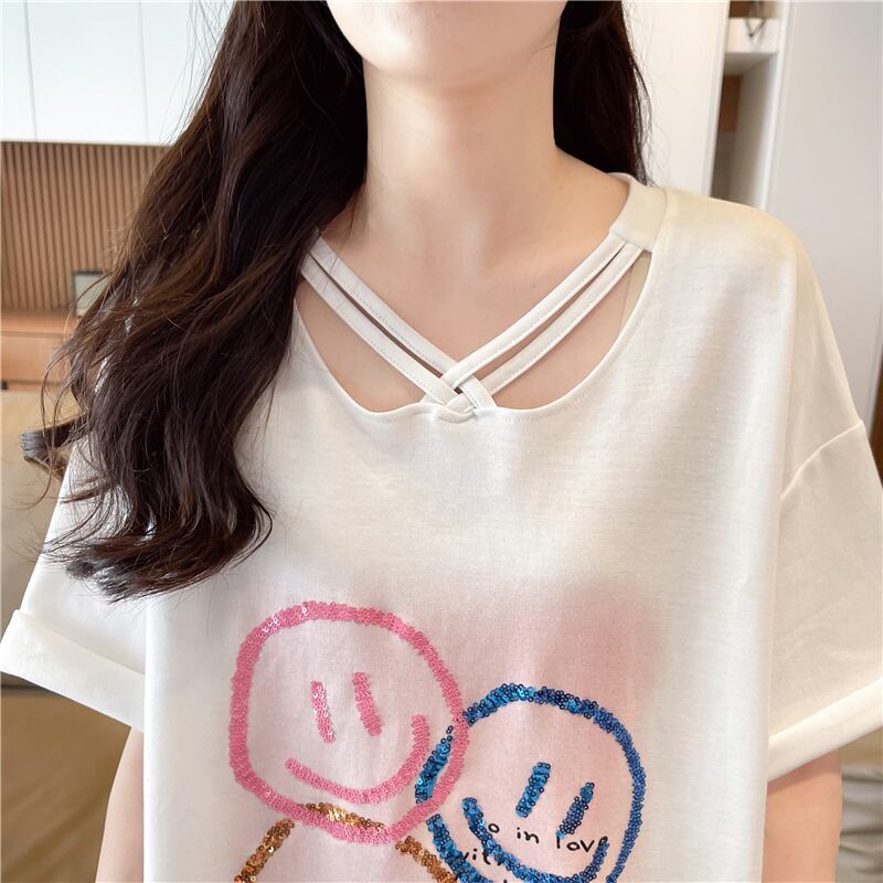 今季マストバイ スウィート 特別デザイン プリント 全2色 半袖Tシャツ<S-8538>