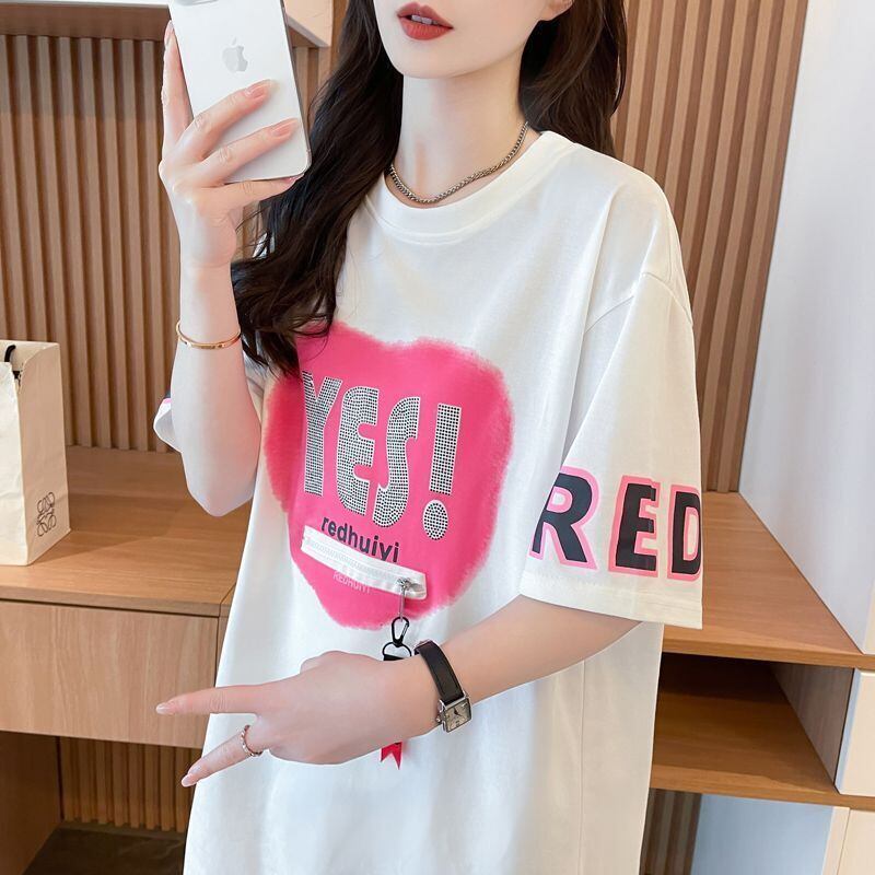 エレガント 早い者勝ち 絶対流行 カジュアル 2色選択 Tシャツ<S-11646>