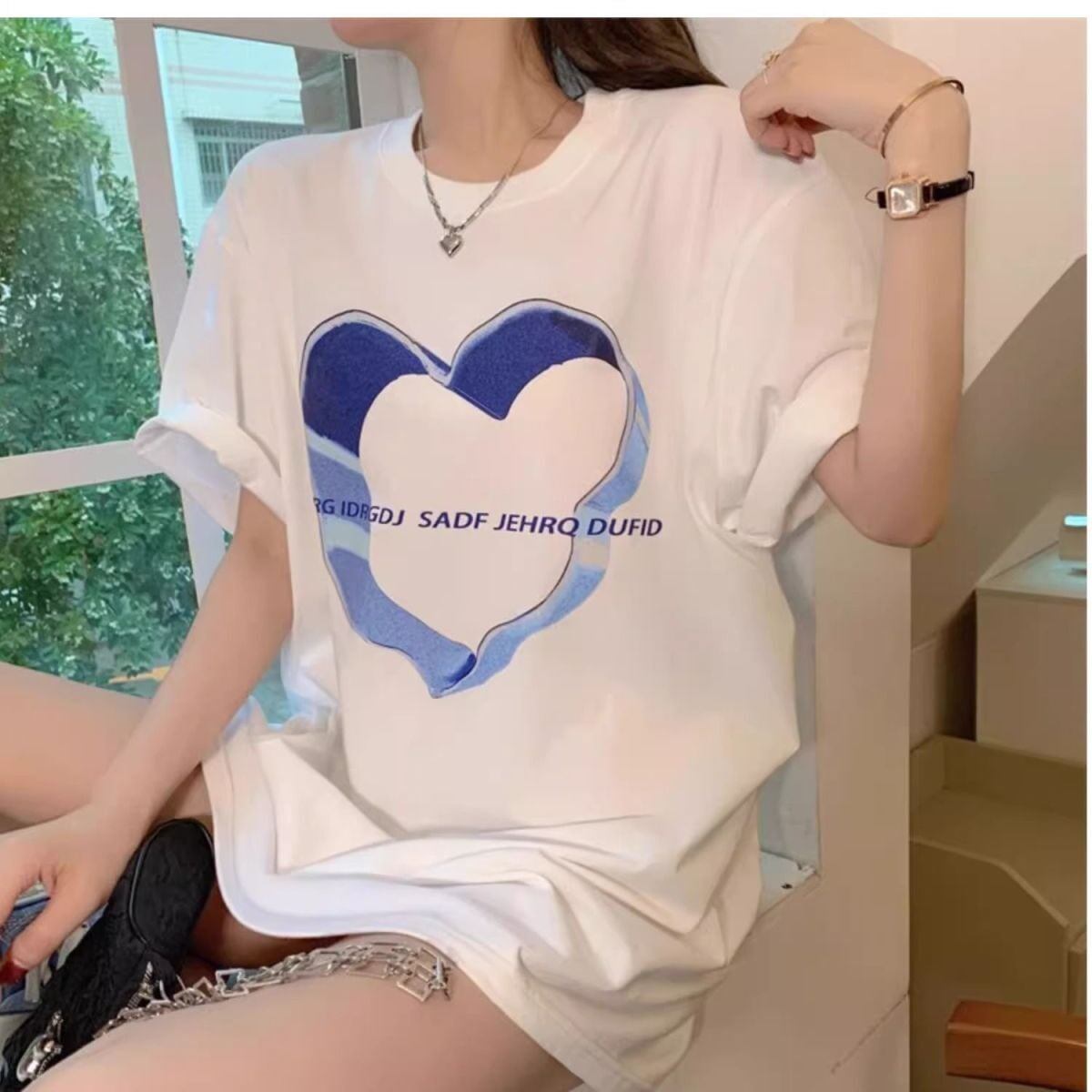 売り切れ必至 カジュアル 上質 ファッション プリント 半袖Tシャツ＜S-8586＞