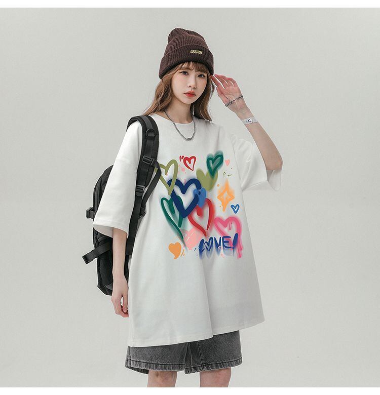 売り切れ必至 プリント ファッション 4色選択 半袖Tシャツ＜S-8594＞