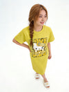 新作 シンプル プリント Tシャツ ワンピース <S-13176>