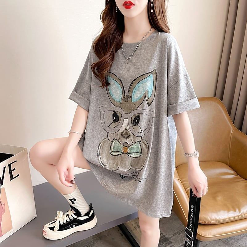 今季大好評 切り替え 美感いっぱい プリント Tシャツ カットソー＜S-3495＞