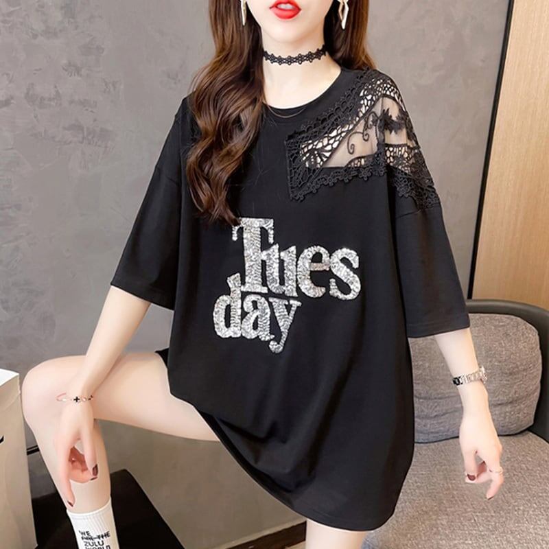清純甘くて女子力UP ラウンドネック 一目惚れ 3色選択可 Tシャツ カットソー＜S-2950＞